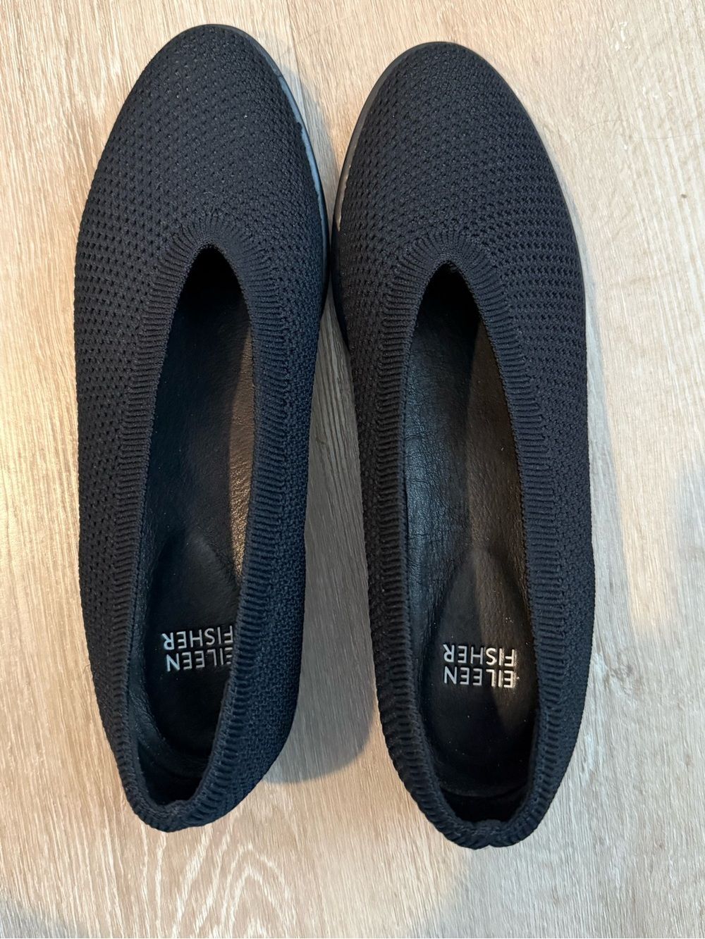 Eileen Fisher Heaven Stretch Knit slight Wedge Ballet Flats Comfortable size 8.5